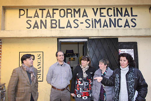 La Plataforma de San Blas con el concejal Erguido